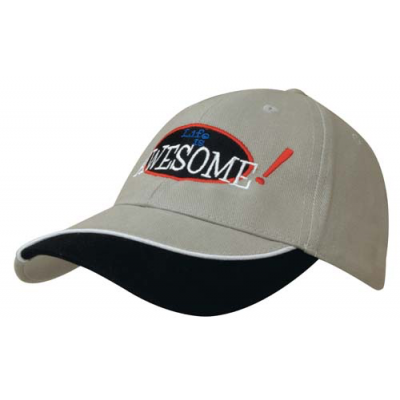 Image of Indented Peak 6 Panel Baseball Cap